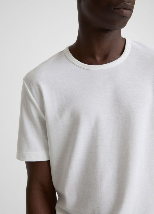Pima Cotton Piqué Crew Neck T-Shirt - US 7324
