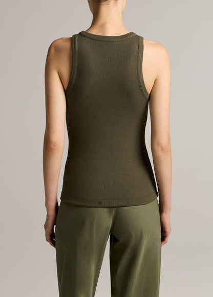 Ribbed Scoop-Neck Tank - US 4003