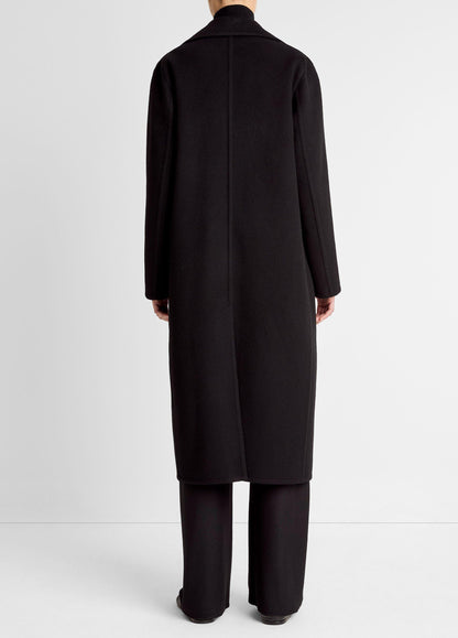 Wool-Blend Double-Breasted Long Coat - US 5616