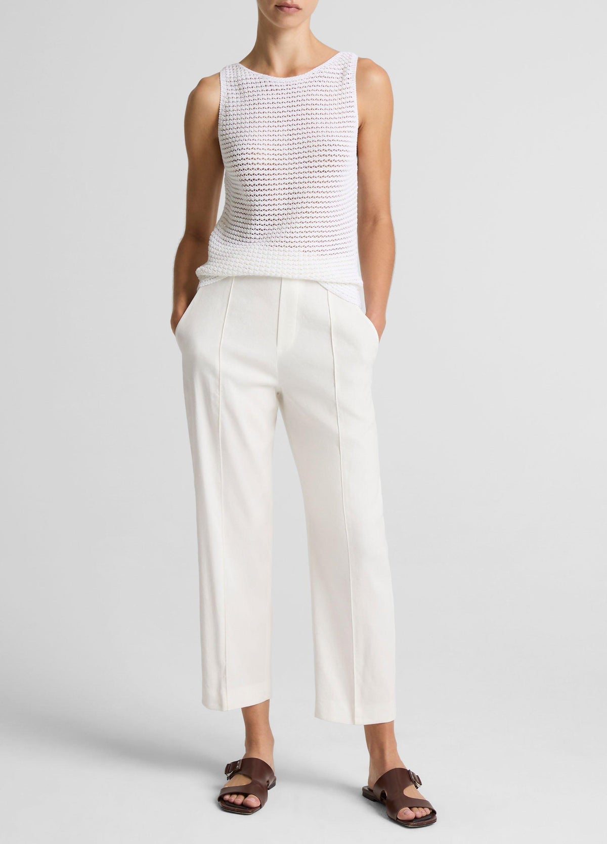 Grace Mid-Rise Linen-Blend Pull-On Pant - US 7101