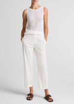 Grace Mid-Rise Linen-Blend Pull-On Pant - US 7101