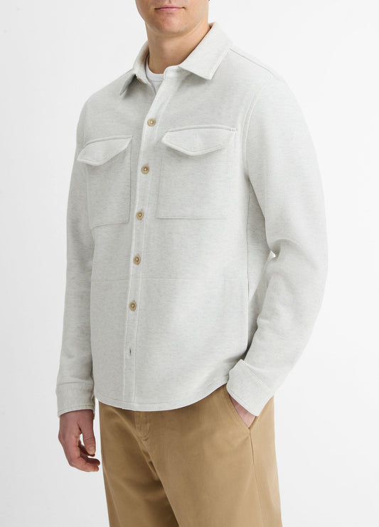 Double-Knit Cotton-Blend Piqué Shirt Jacket - US 2390