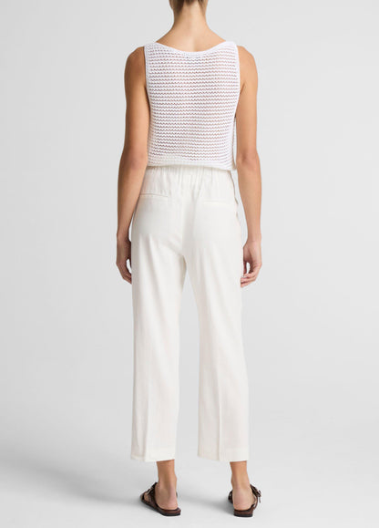 Grace Mid-Rise Linen-Blend Pull-On Pant - US 7101