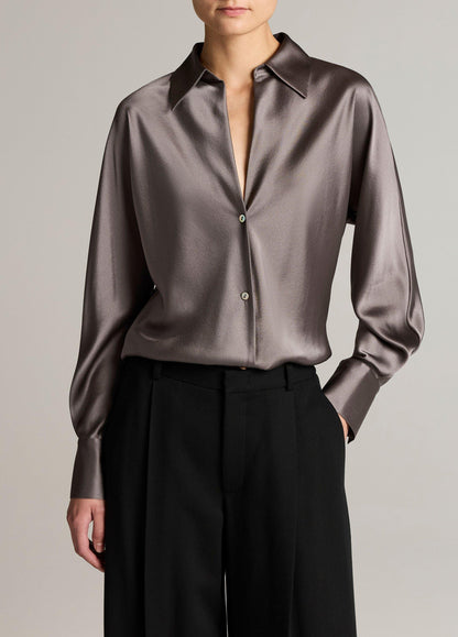 Silk Bias Long-Sleeve Blouse - US 3791