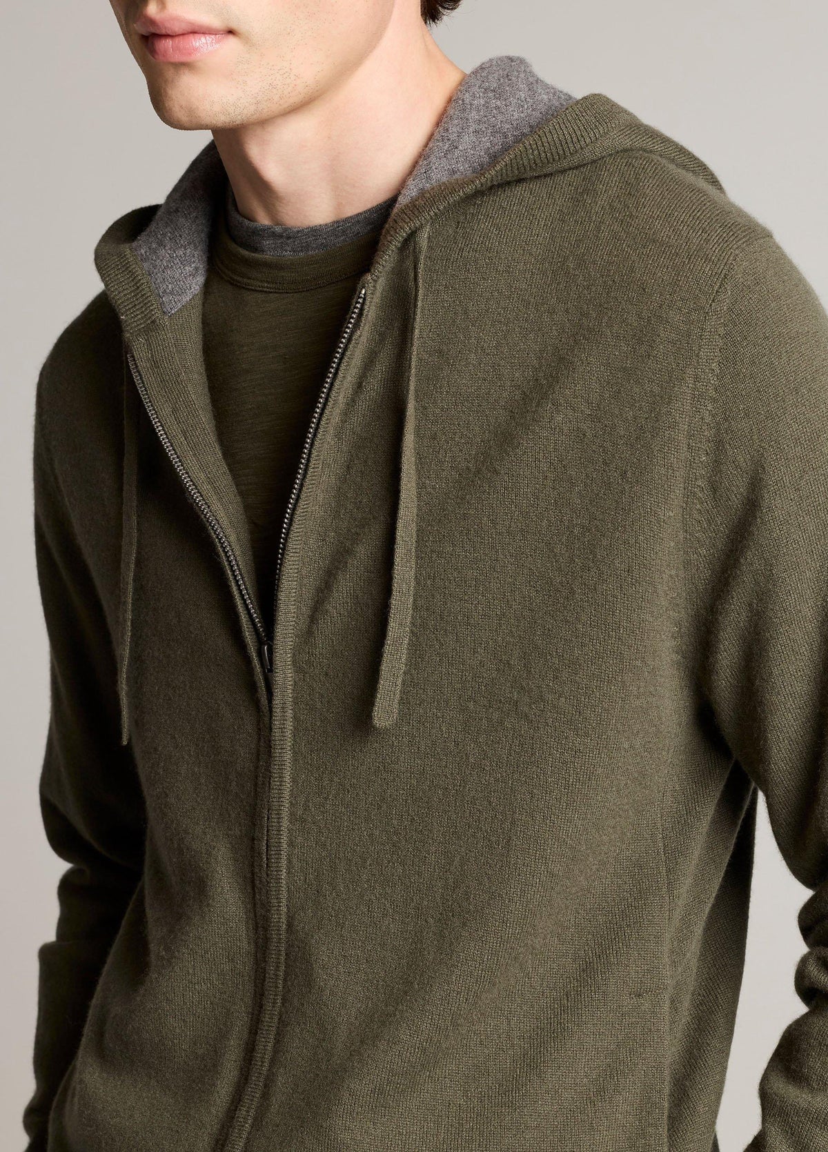 Cashmere Zip-Front Hoodie - US 1621