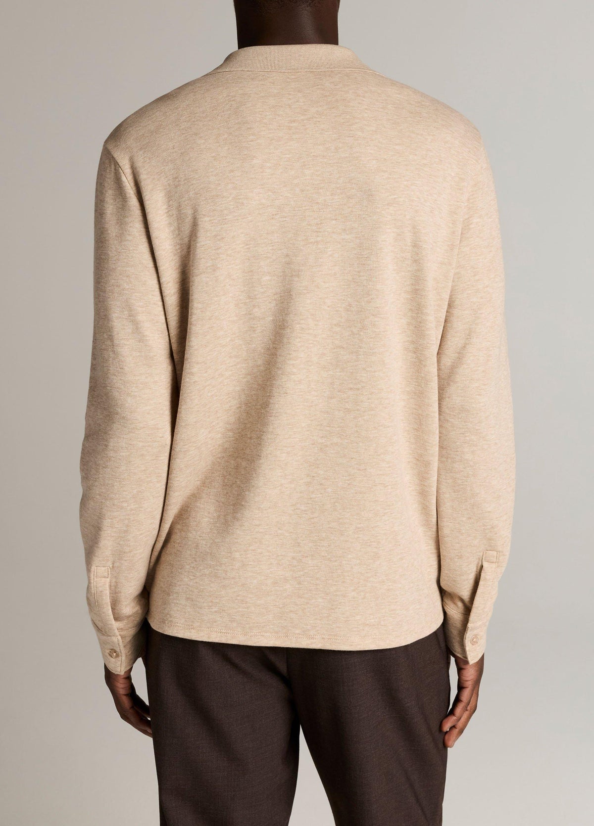 Heathered Double-Face Cotton-Blend Polo Shirt - US 6069