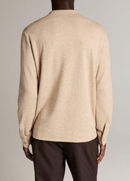 Heathered Double-Face Cotton-Blend Polo Shirt - US 6069