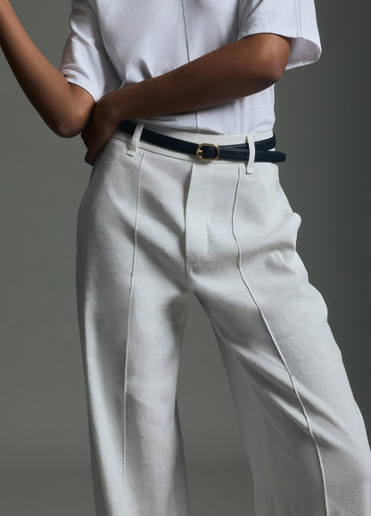 Joan High-Rise Linen-Blend Pull-On Pant - US 7352