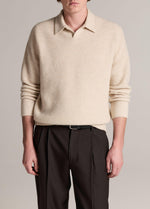 Plush Cashmere Thermal Johnny-Collar Sweater - US 2752