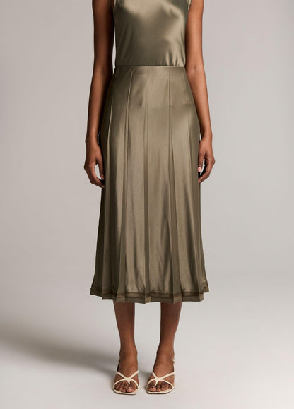 Raw-Edge Satin Skirt - US 7585
