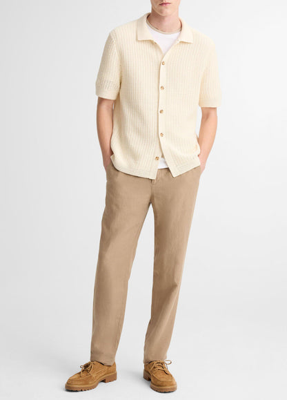 Cotton Crochet Button-Front Shirt - US 2975