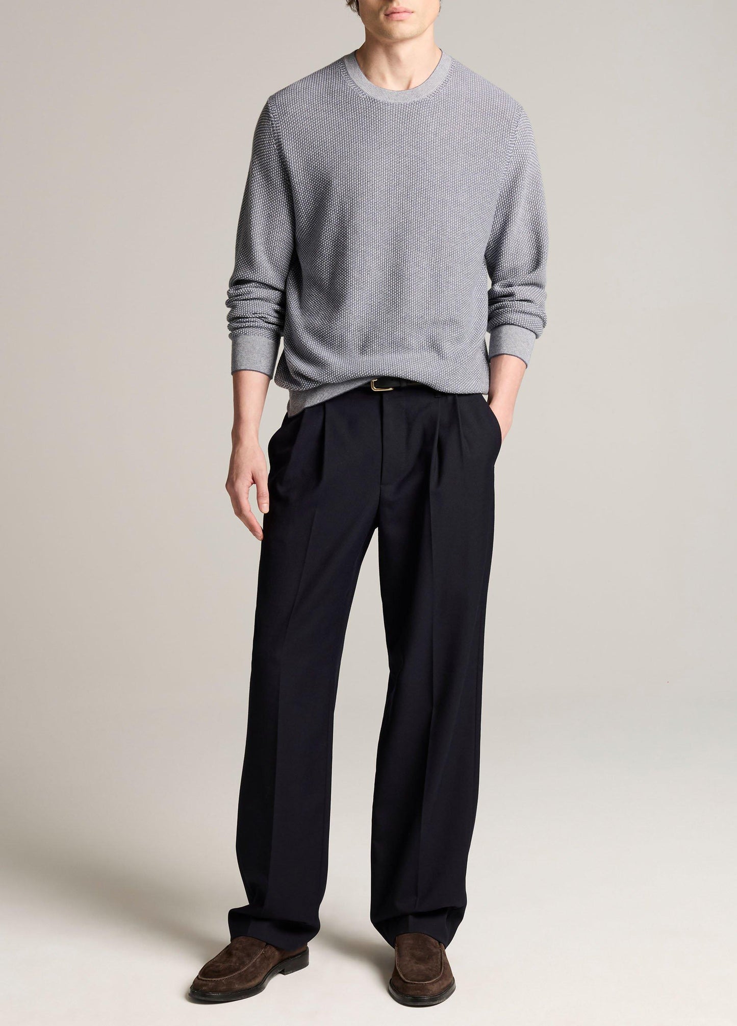 Geo-Jacquard Wool-Blend Crew Neck Sweater - US 1665