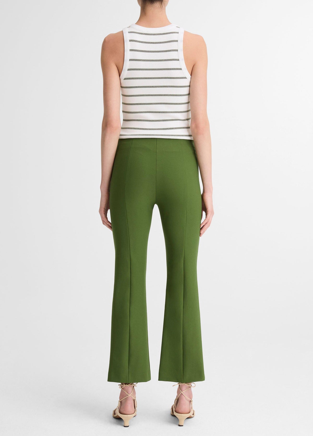 Niki Mid-Rise Pintuck Crop Flare Pant - US 5982