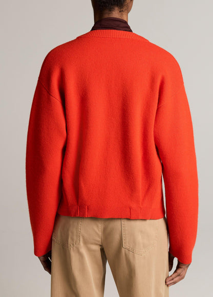 Flap Pocket Wool-Blend Sweater Jacket - US 2959