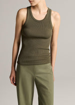 Ribbed Scoop-Neck Tank - US 4003