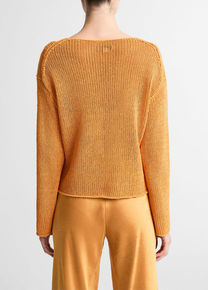 Italian Coated Cotton-Blend Sweater - US 0567