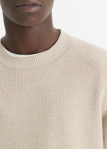 Geo-Jacquard Wool-Blend Crew Neck Sweater - US 3494
