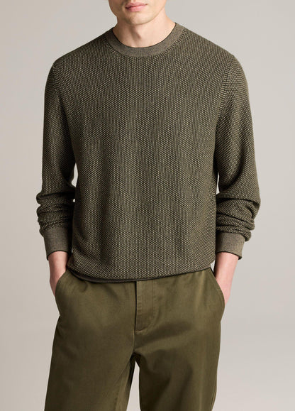 Geo-Jacquard Wool-Blend Crew Neck Sweater - US 7601