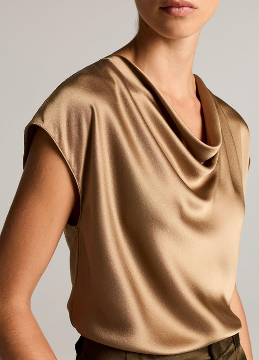 Silk Cowl-Neck Blouse - US 5059
