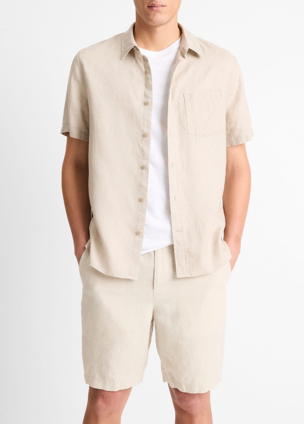 Linen Short-Sleeve Shirt - US 1271