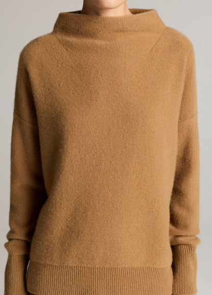 Plush Cashmere Funnel-Neck Sweater - US 9523