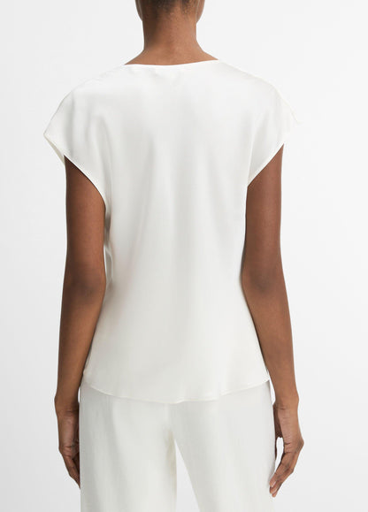 Silk Cowl-Neck Blouse - US 9155
