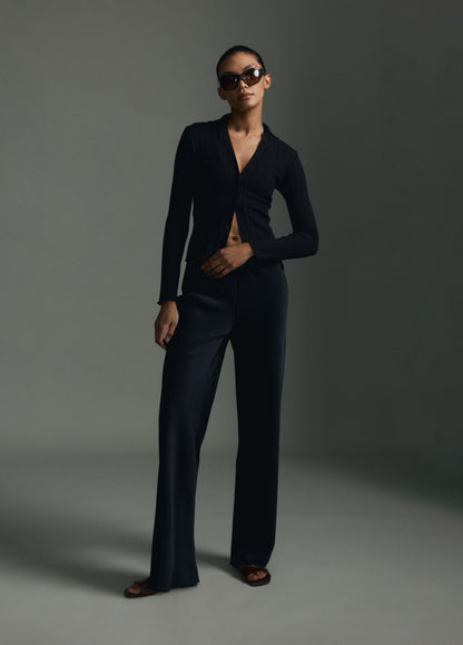 Colette High-Rise Fluid Satin Bias Pant - US 6114
