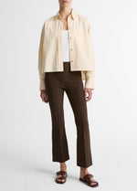 Niki Mid-Rise Pintuck Crop Flare Pant - US 6034
