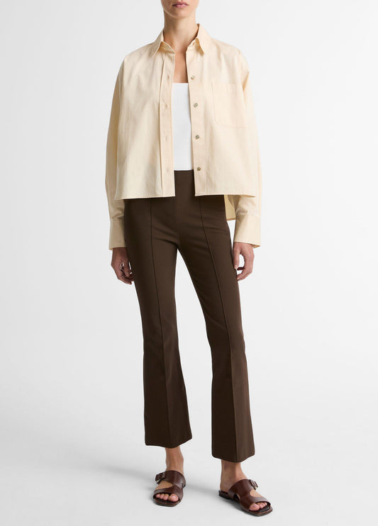 Niki Mid-Rise Pintuck Crop Flare Pant - US 6034