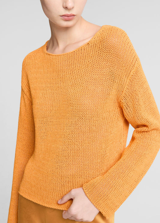 Italian Coated Cotton-Blend Sweater - US 0567