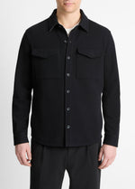 Double-Knit Cotton-Blend Piqué Shirt Jacket - US 4506