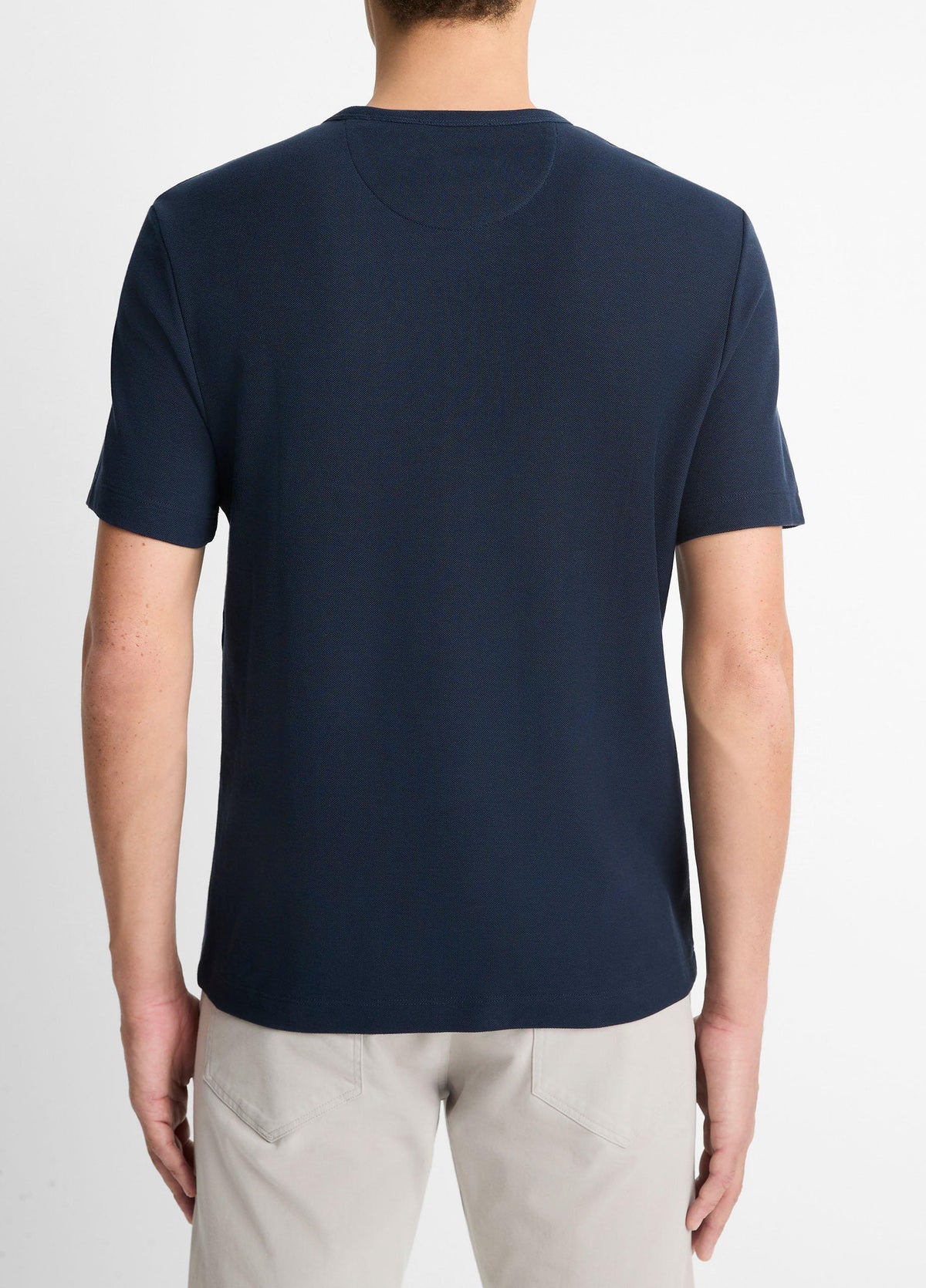 Pima Cotton Piqué Crew Neck T-Shirt - US 7443