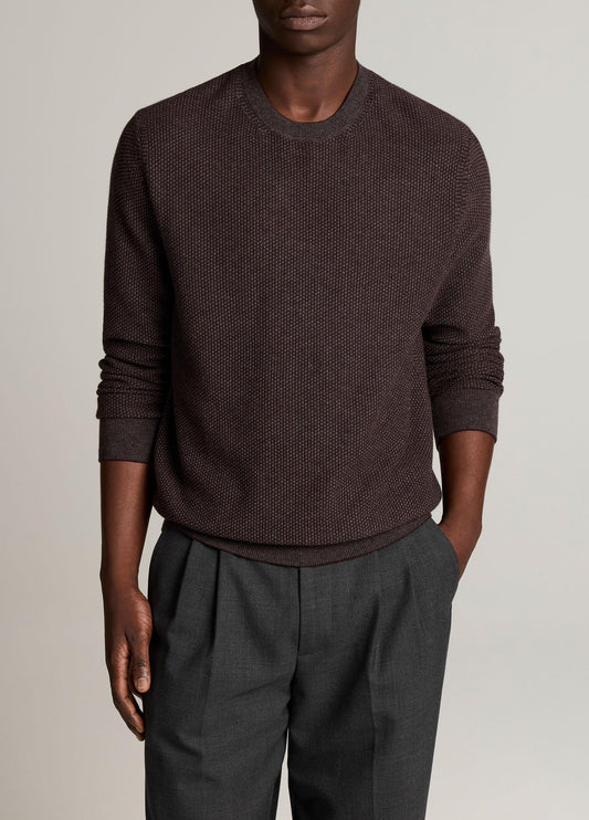 Geo-Jacquard Wool-Blend Crew Neck Sweater - US 2313