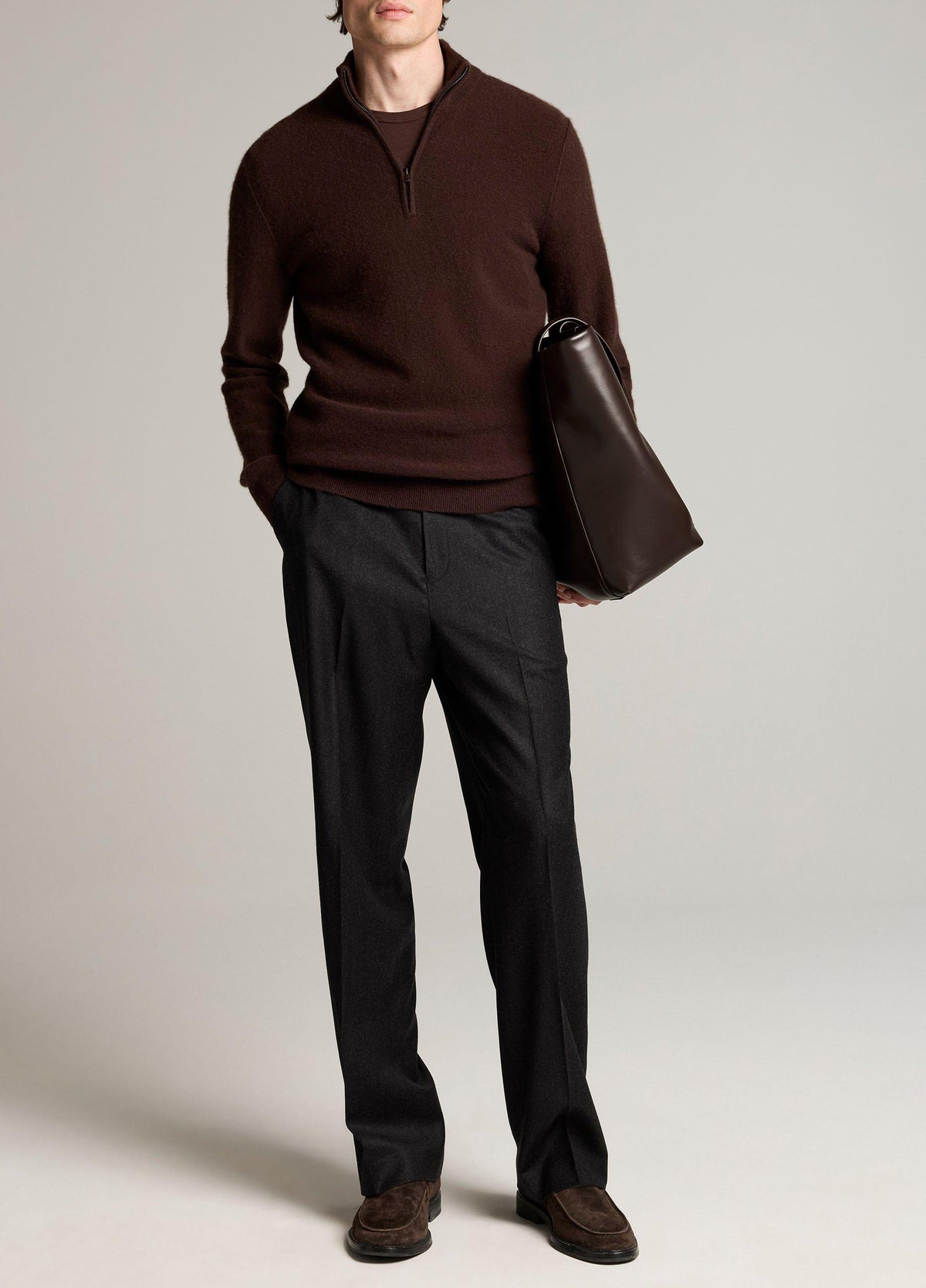 Plush Cashmere Quarter-Zip Sweater - US 3750