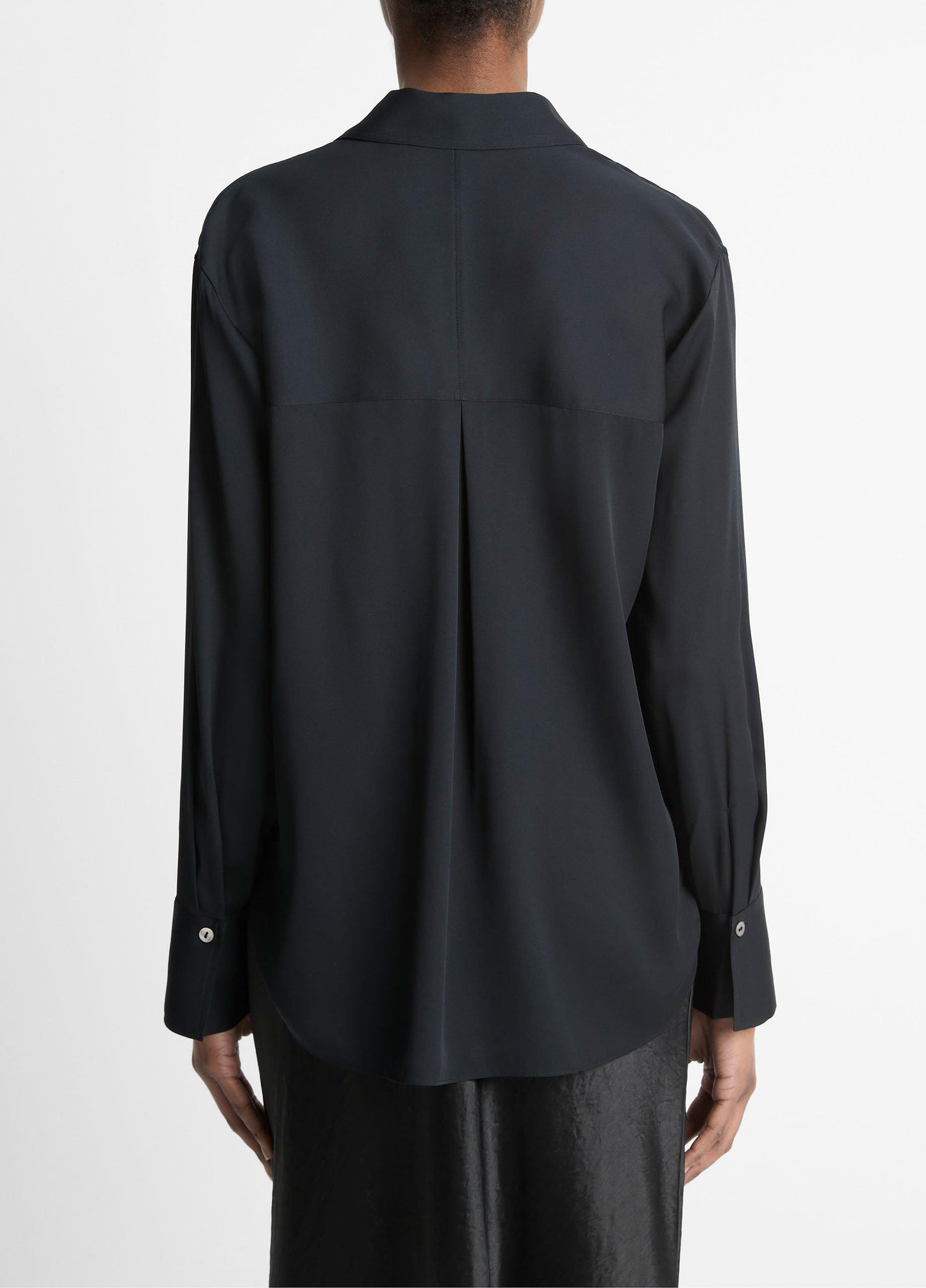 Stretch-Silk Button-Front Blouse - US 3734