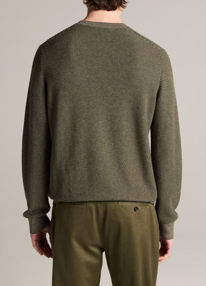 Geo-Jacquard Wool-Blend Crew Neck Sweater - US 7601