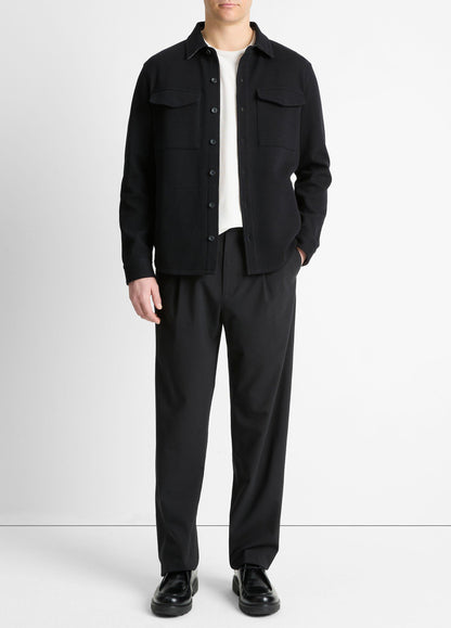 Double-Knit Cotton-Blend Piqué Shirt Jacket - US 4506