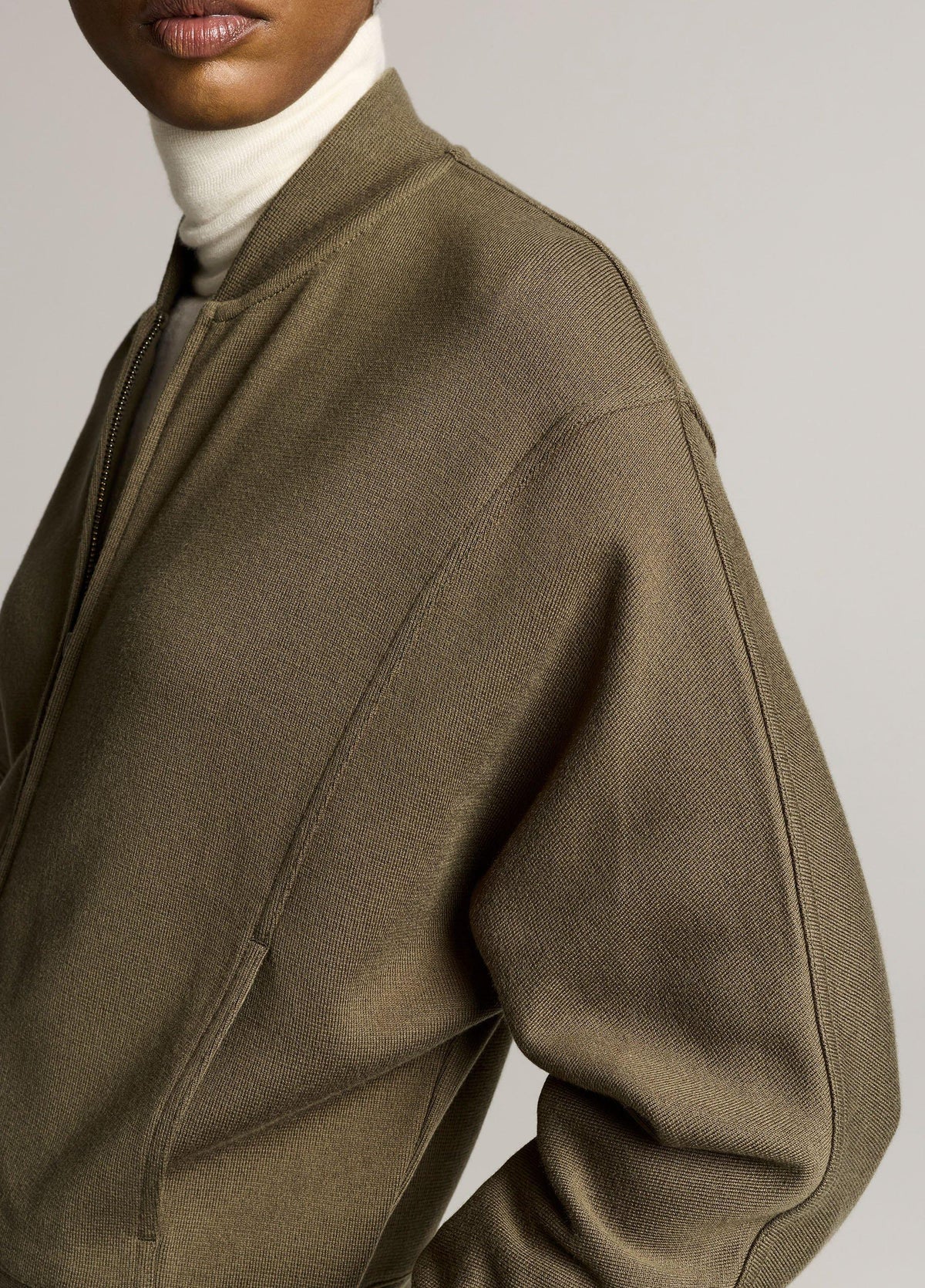Ponte Knit Bomber Jacket - US 7985