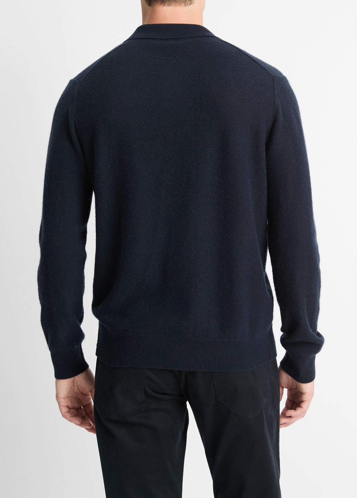 Plush Cashmere Johnny-Collar Polo - US 7268