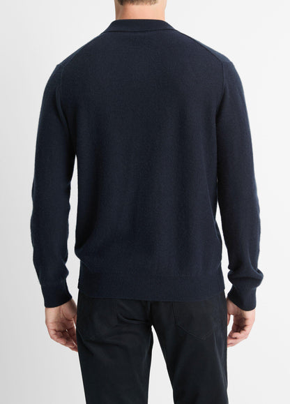 Plush Cashmere Johnny-Collar Polo - US 7268