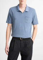 Cotton-Blend Johnny-Collar Polo Shirt - US 7177