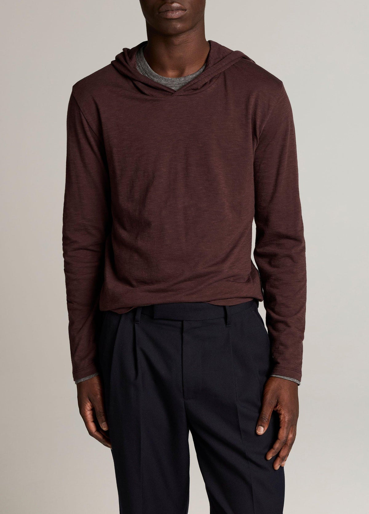 Slub Pima Cotton Double-Layer Hoodie - US 1886