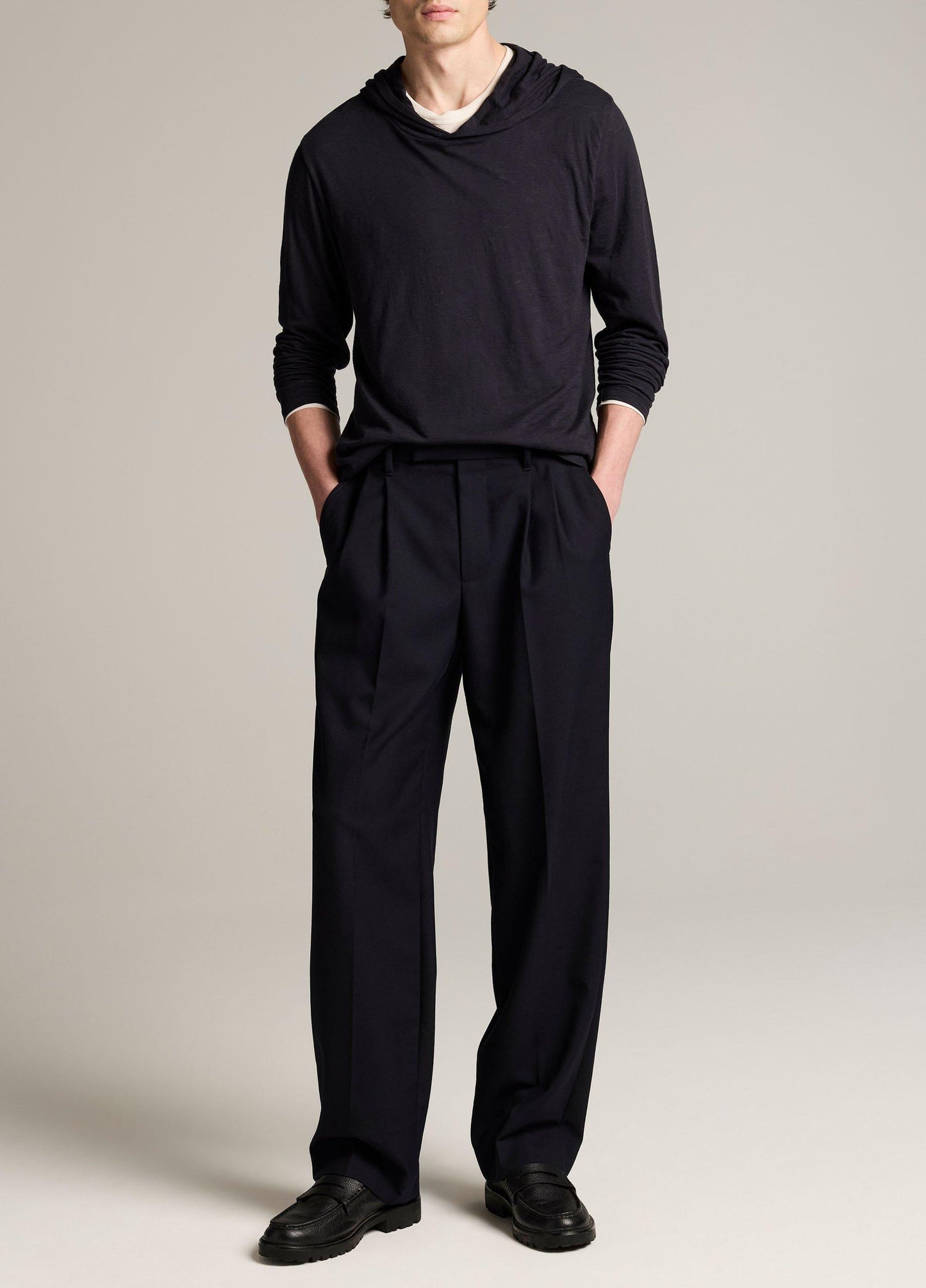 Slub Pima Cotton Double-Layer Hoodie - US 2899