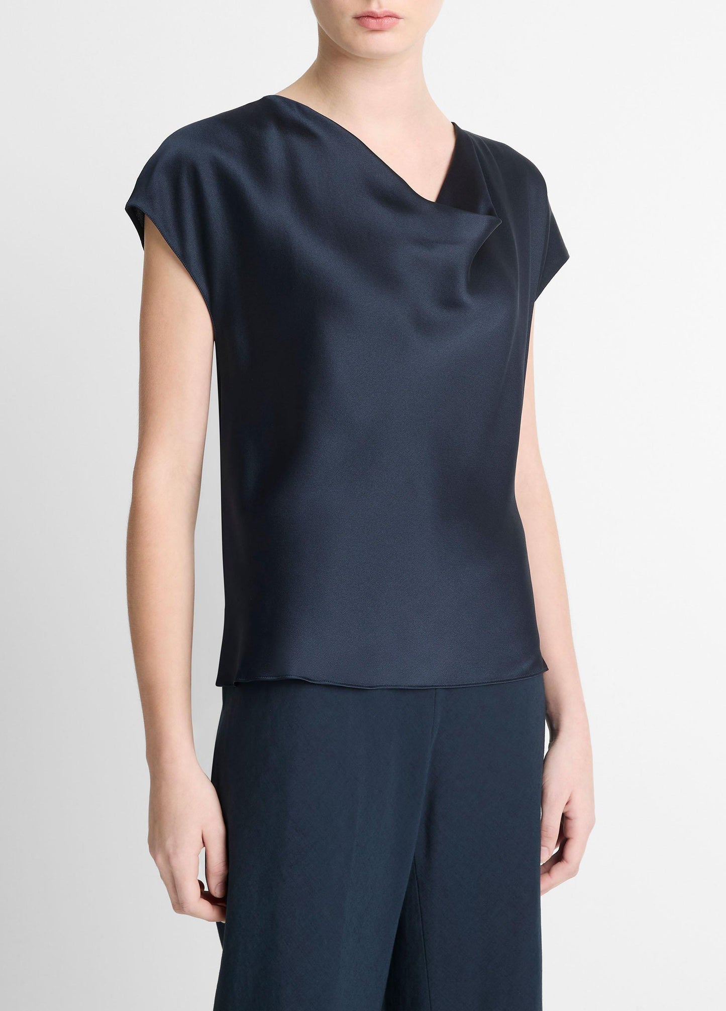 Silk Cowl-Neck Blouse - US 0376