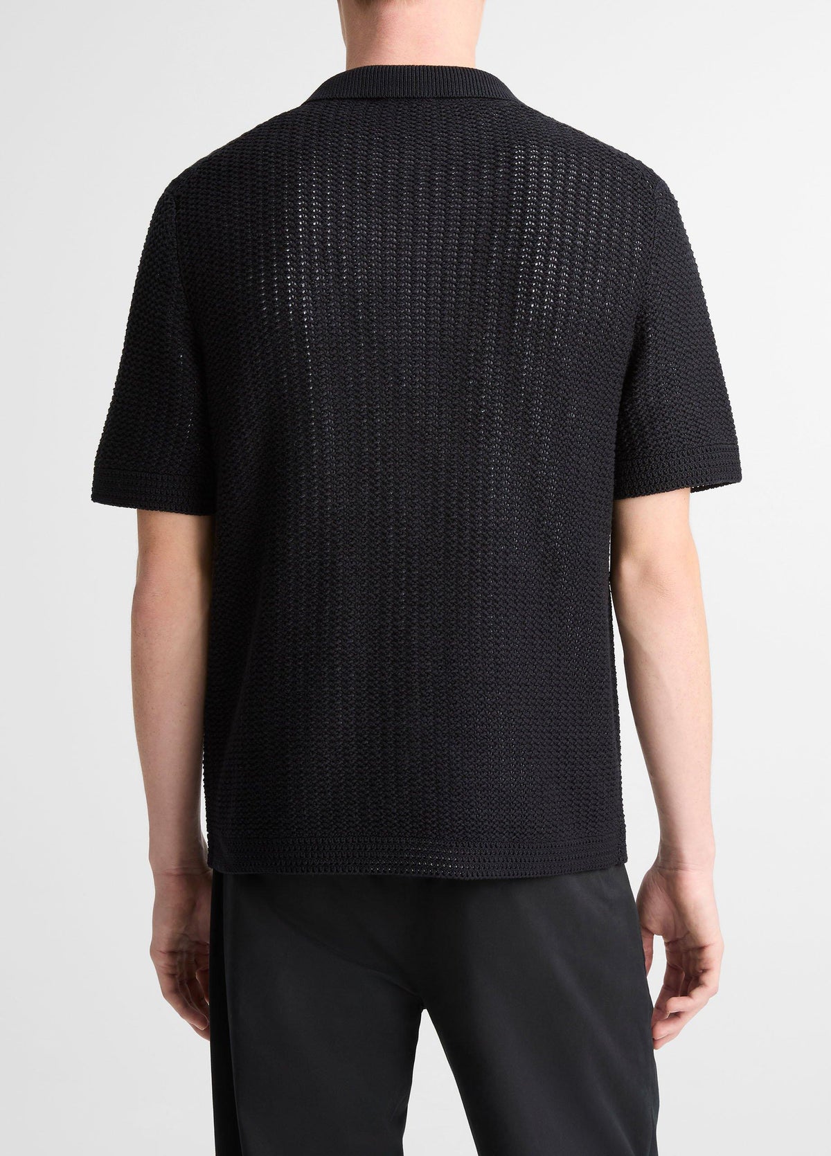 Cotton Crochet Button-Front Shirt - US 4902